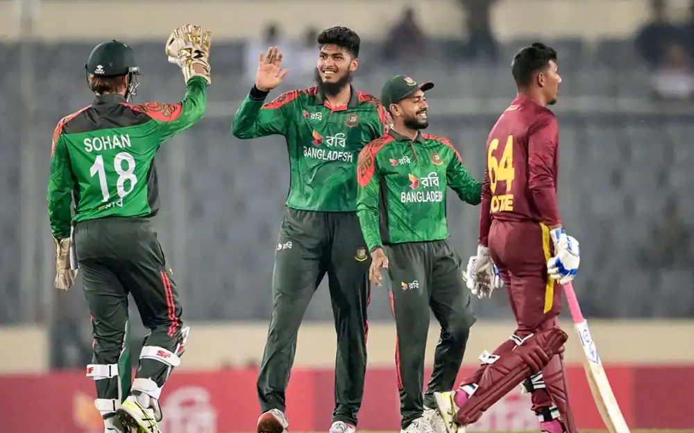 वेस्ट इन्डिजविरुद्धको एकदिवसीय सिरिज बंगलादेशले जित्यो