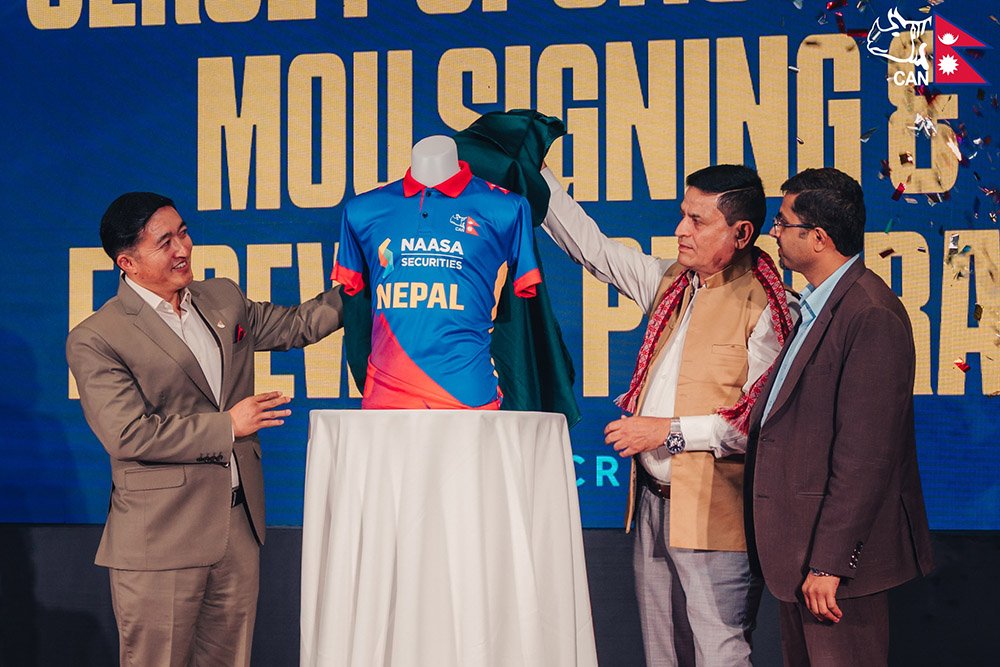 नासा सेक्यूरिटीजले राष्ट्रिय क्रिकेट टिमको जर्सी प्रायोजक बापत बार्षिक २ करोड ३६ लाख दिने