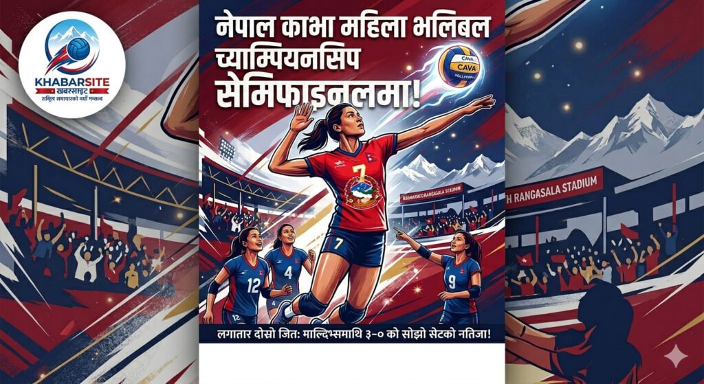 काभा महिला भलिबल च्याम्पियनसिप: माल्दिभ्समाथि सोझो सेटको जित निकाल्दै नेपाल सेमिफाइनलमा